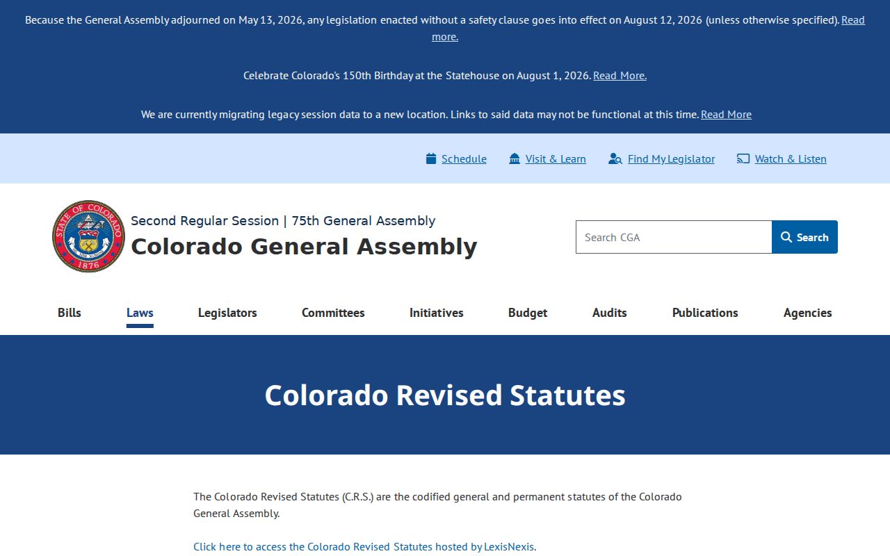Archuleta County court records Colorado Revised Statutes source