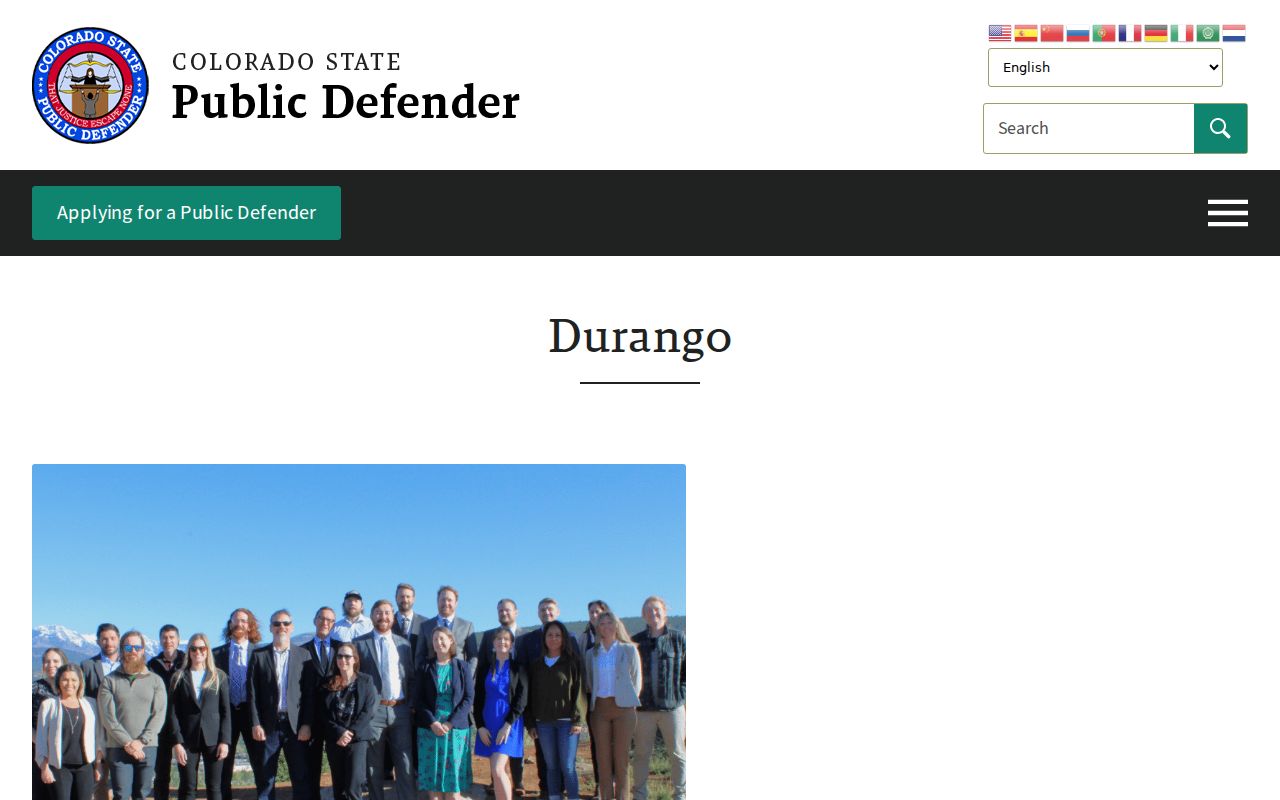 Archuleta County criminal court records public defender Durango office
