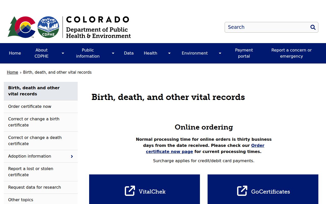 Colorado vital records overview for marriage and divorce verification